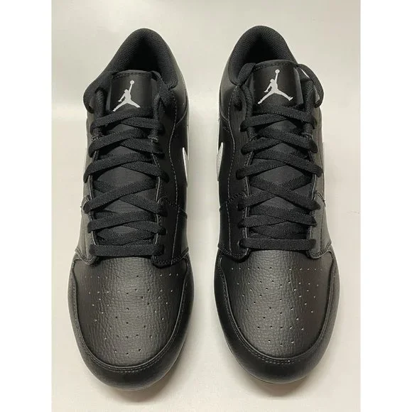 Nike Jordan 1 Low TD Football Cleats Black FJ6245-001 Men's Size 14 US